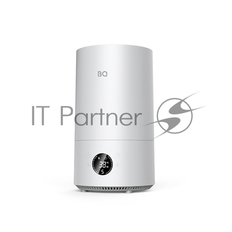 Увлажнитель BQ HDR2004 White. Moщность 22Вт/Объем резервуара 4,3л/До 16 часов неприрывной работы/3 уровня интенсивности испарения/Регулировка интенсивности испарения/Расход воды до 270мл/ч/Площадь помещения до 25 м2/Таймер до 8 часов/Напряжение 220-2