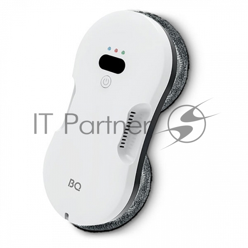 Робот-мойщик окон BQ WR300DS White. Мощность 80 Вт/Объем 40мл/Объем емкости для чистящего средства 110мл/ Страховочый трос 4м/Параметры электропитания 110-240 В, 50-60 Гц/Дистанционное управление/Уьтразвуковое распыление воды/Сухая и влажная уборка