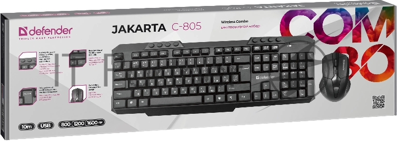 Клавиатура + мышка JAKARTA C-805 WIRELESS 45804 DEFENDER