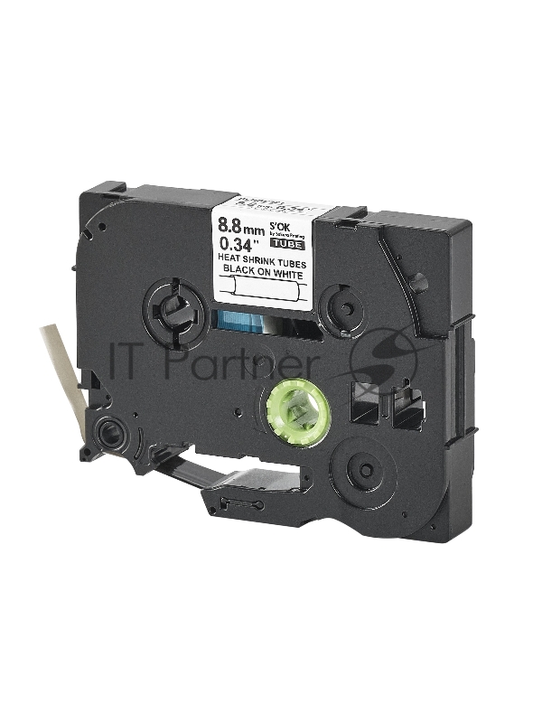 Кассета с лентой SOK by Sakura Printing HSe-221 для Brother, черный на белом, 9мм/1.5м , наклейка