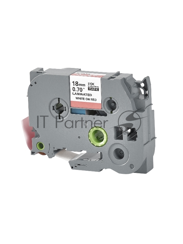 Кассета с лентой SOK by Sakura Printing TZE445 для Brother, белый на красном, 18мм/8м , наклейка