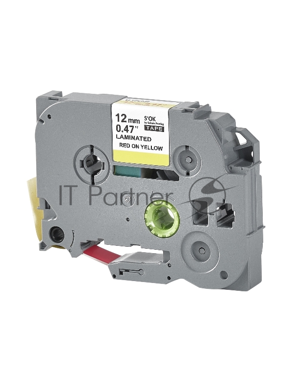 Кассета с лентой SOK by Sakura Printing TZE632 для Brother, красный на желтом, 12мм/8м , наклейка