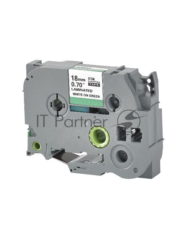 Кассета с лентой SOK by Sakura Printing TZE745 для Brother, белый на зеленом, 18мм/8м , наклейка