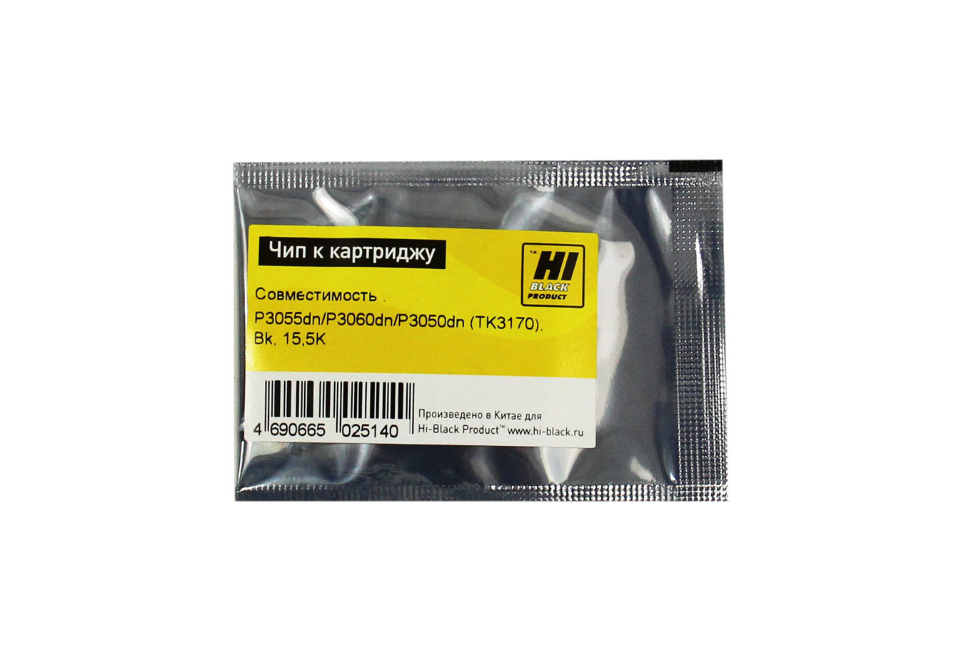 Чип Hi-Black к картриджу Kyocera ECOSYS P3055dn/P3060dn/P3050dn (TK-3170), Bk, 15,5K
