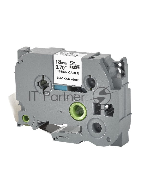 Кассета с лентой SOK by Sakura Printing TZEFX241 для Brother, черный на белом, 18мм/8м , наклейка