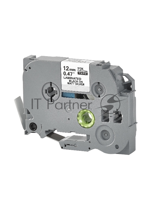 Кассета с лентой SOK by Sakura Printing TZEM931 для Brother, черный на матовом серебре, 12мм/8м , наклейка