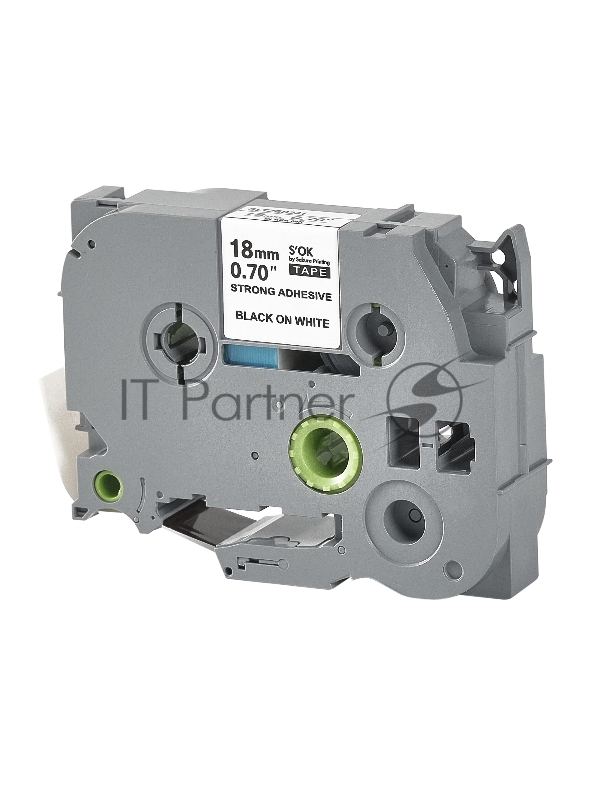 Кассета с лентой SOK by Sakura Printing TZES241 для Brother, черный на белом, 18мм/8м , наклейка