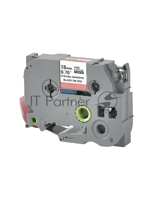 Кассета с лентой SOK by Sakura Printing TZES441 для Brother, черный на красном, 18мм/8м , наклейка