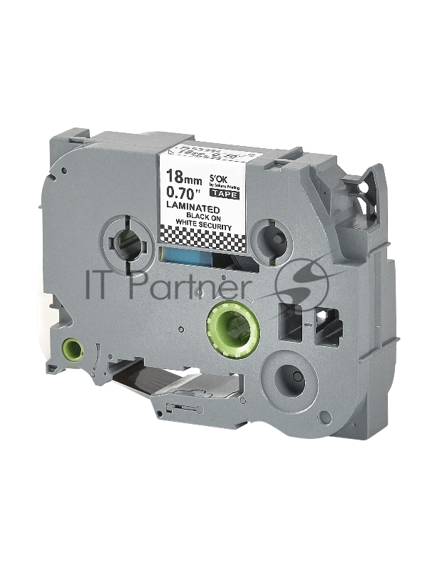 Кассета с лентой SOK by Sakura Printing TZESE4 для Brother, черный на белом, 18мм/8м , наклейка