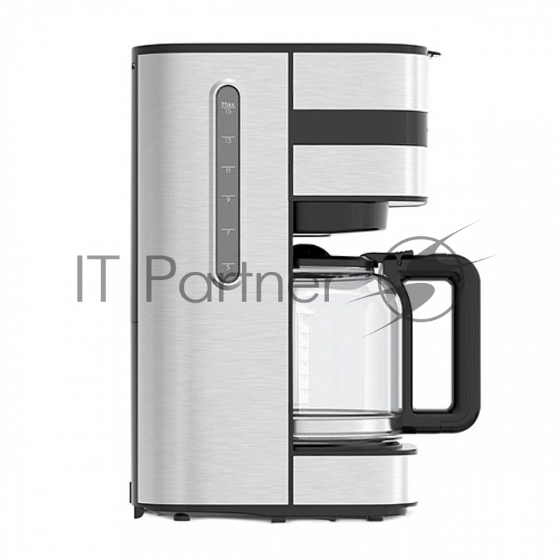 Капельная кофеварка BQ CM2002 Steel-Black, Мощность 900 Вт, Объем 1.5 л, Противокапельная система, Установка часов и настройка таймера, Регулировка крепости кофе, Предварительное смачивание, Функция автоподогрева, Противокапельная система , Многоразо