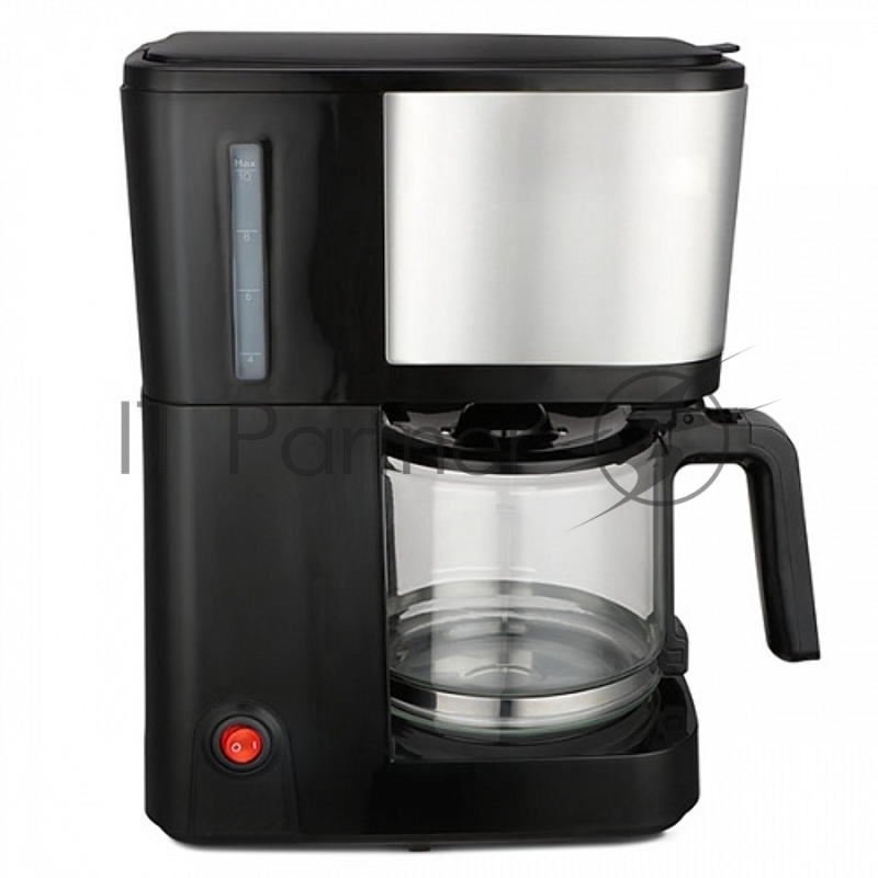 Капельная кофеварка BQ CM2007 Black-Steel, Мощность 750 Вт, Объем 1.25 л, Противокапельная система, Функция автоподогрева. Сохраняет кофе горячим, Многоразовый фильтр, Защита от перегрева, Индикатор включения/отключения, Кувшин из термостойкого стекл