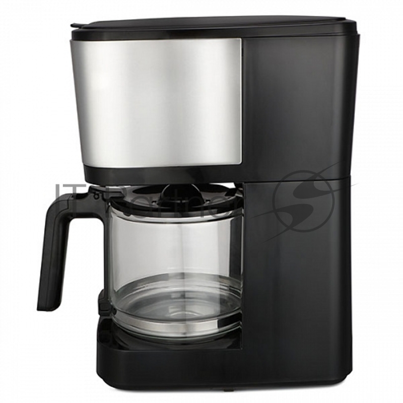 Капельная кофеварка BQ CM2007 Black-Steel, Мощность 750 Вт, Объем 1.25 л, Противокапельная система, Функция автоподогрева. Сохраняет кофе горячим, Многоразовый фильтр, Защита от перегрева, Индикатор включения/отключения, Кувшин из термостойкого стекл