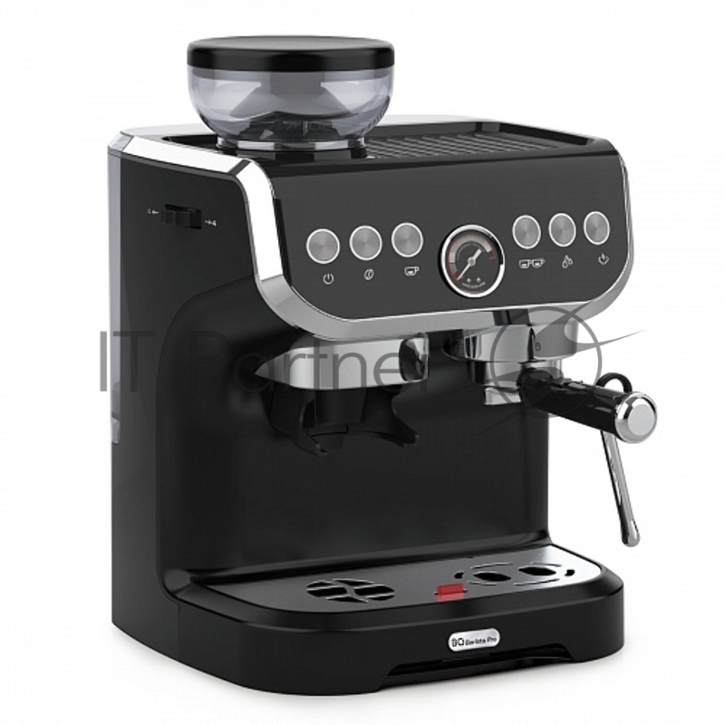 Кофейная станция BQ CM5000 Black, Давление 15 бар, Мощность 1560 Вт, Съемный резервуар для воды 2 л, 150 гр объем кофемолки , Точный контроль давления, Функция предсмачивания и программирования объема напитка, Встроенная кофемолка с 15 степенями помо