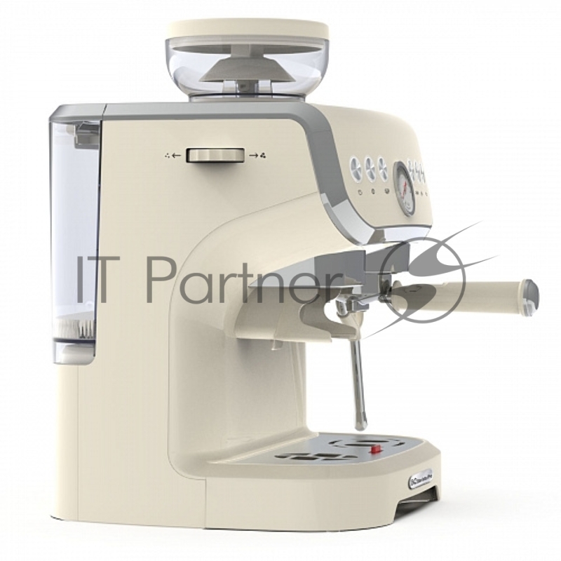 Кофейная станция BQ CM5000 Ivory, Давление 15 бар, Мощность 1560 Вт, Съемный резервуар для воды 2 л, 150 гр объем кофемолки , Точный контроль давления, Функция предсмачивания и программирования объема напитка, Встроенная кофемолка с 15 степенями помо