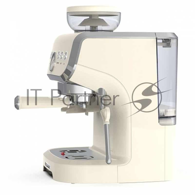 Кофейная станция BQ CM5000 Ivory, Давление 15 бар, Мощность 1560 Вт, Съемный резервуар для воды 2 л, 150 гр объем кофемолки , Точный контроль давления, Функция предсмачивания и программирования объема напитка, Встроенная кофемолка с 15 степенями помо