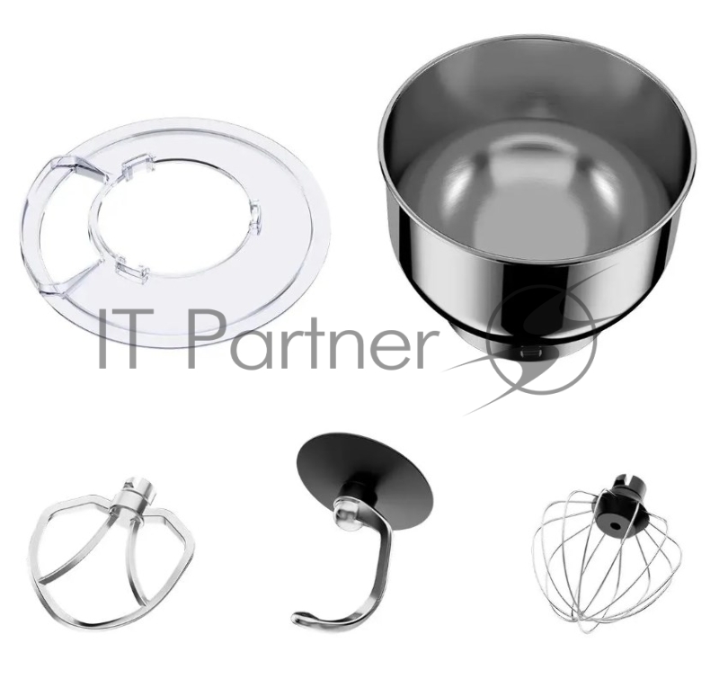 Планетарный миксер BQ MX640 Gold. Максимальная мощность 1600 Вт / Чаша из нержавеющей стали 6 л / Функция ферментации/ Подогрев чаши до 40C / Электронное управление / Металлические насадки в комплекте / Металлические шестерни / Двойная защита: от пер