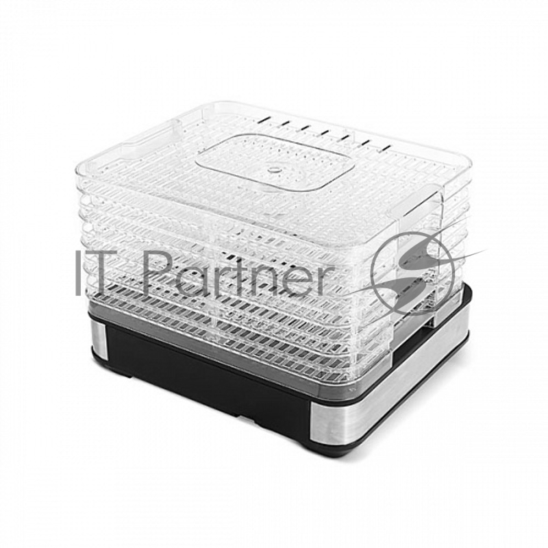 Сушилка для овощей и фруктов BQ FD1003 Black-Steel, Мощность 420 Вт, Электронная настройка времени и температуры, 5 регулируемых по высоте поддонов , 3 дополнительных поддона для пастилы, Равномерный нагрев, Сохраняет максимум витаминов и питательных