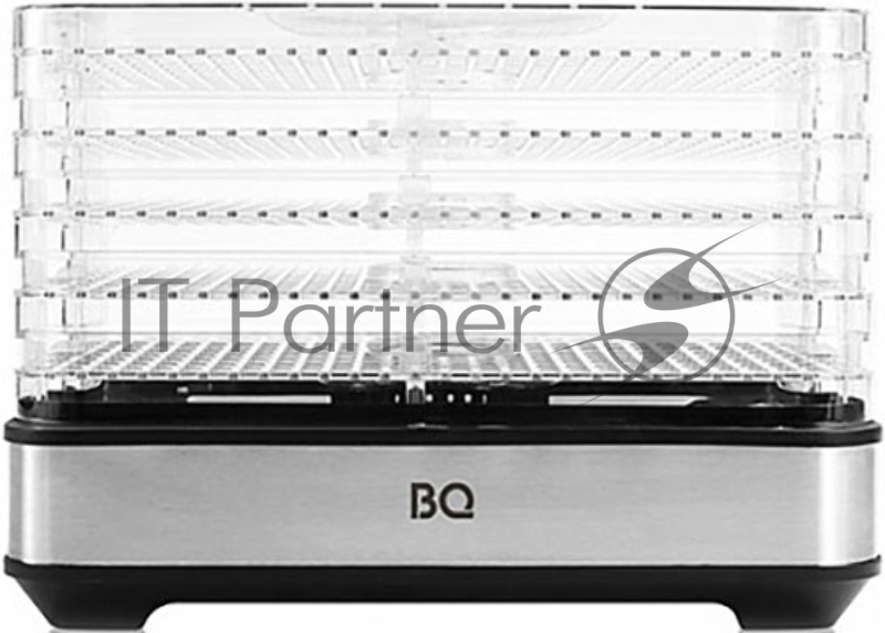 Сушилка для овощей и фруктов BQ FD1003 Black-Steel, Мощность 420 Вт, Электронная настройка времени и температуры, 5 регулируемых по высоте поддонов , 3 дополнительных поддона для пастилы, Равномерный нагрев, Сохраняет максимум витаминов и питательных