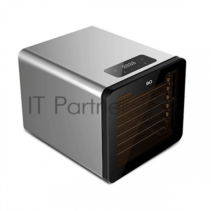 Сушилка для овощей и фруктов BQ FD9000 Black-Steel, Мощность 650 Вт, 7 основных поддонов, 7 поддонов для пастилы, 7 пластиковых поддонов, Сенсорное управление, Конвективная сушка. Равномерный нагрев по всей площади поддона, Высота поддона 30 мм, Сохр