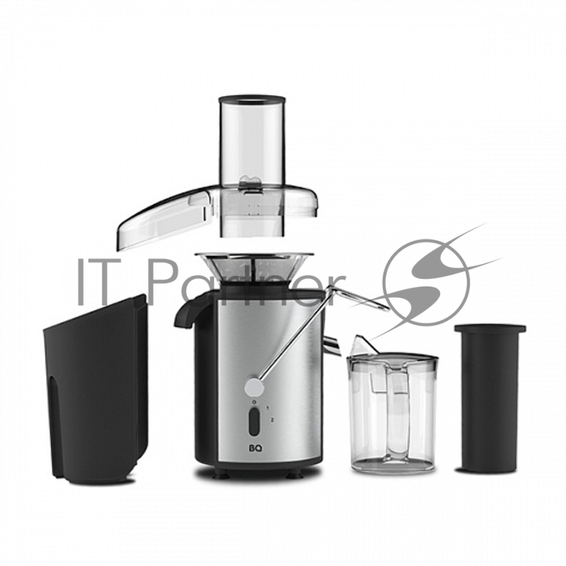 Соковыжималка BQ J1006 Black-Steel, Мощность 1100 Вт, Усиленная защита Multi Protect System: блокировка при неправильной сборке, защита от перегрузки, защита от перегрева, защита от случайного включения, Сверхширокое загрузочное отверстие 85 мм, 2 ск