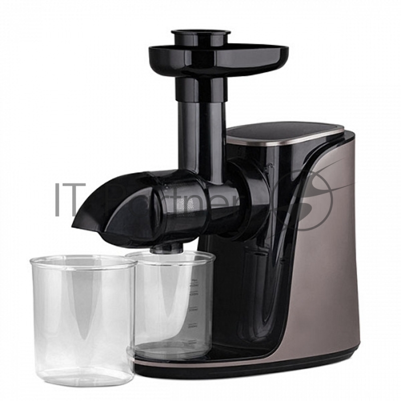 Соковыжималка шнековая BQ J2001 Black-Silver, Мощность 150 Вт, Можно отжимать любые овощи, фрукты, ягоды, орехи, зелень и корнеплоды, Скорость работы до 110 об/мин, LED дисплей, 2 скорости работы: для мягких ягод и твердых плодов, Отсутствие термичес