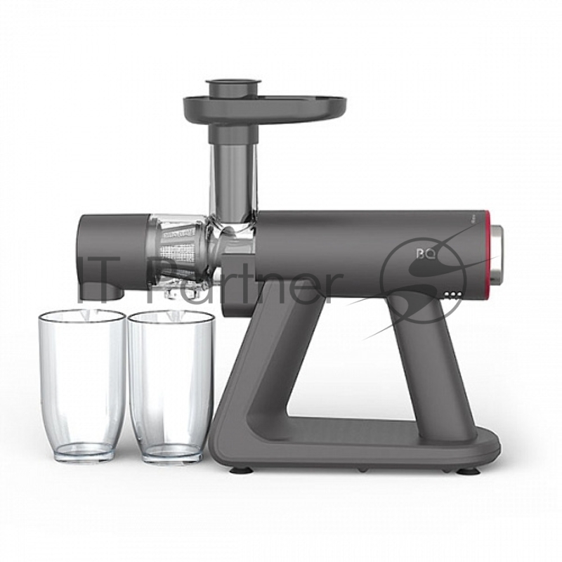 Соковыжималка BQ J2002 Gray, Мощность 150 Вт, Холодный отжим, Максимум сока при отжиме, Можно отжимать любые овощи, фрукты, ягоды, орехи, зелень и корнеплоды, Система капля-стоп, Благодаря низким оборотам сок не нагревается и сохраняет все свои полез