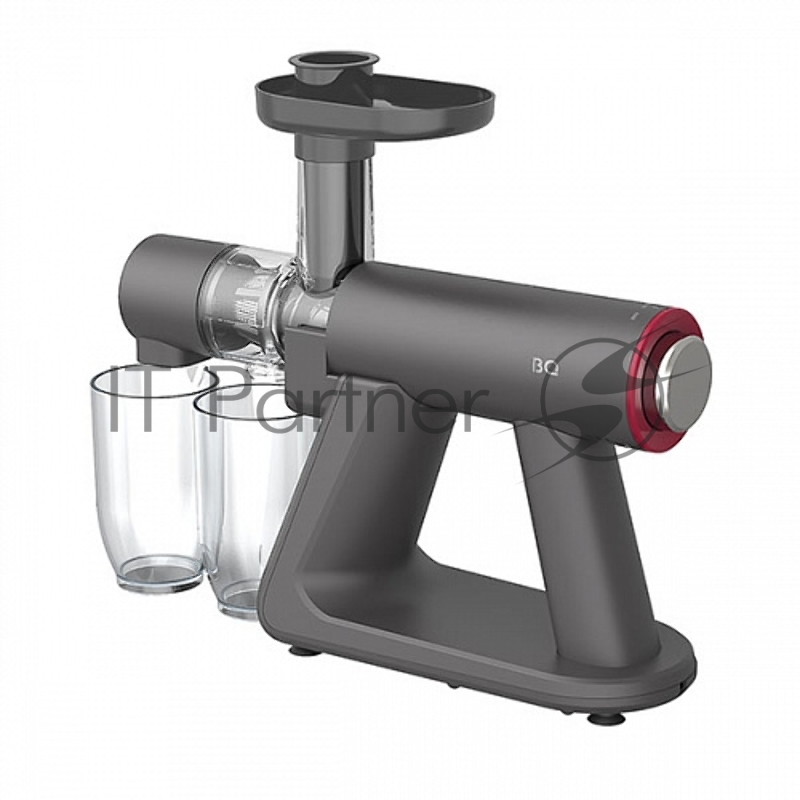 Соковыжималка BQ J2002 Gray, Мощность 150 Вт, Холодный отжим, Максимум сока при отжиме, Можно отжимать любые овощи, фрукты, ягоды, орехи, зелень и корнеплоды, Система капля-стоп, Благодаря низким оборотам сок не нагревается и сохраняет все свои полез