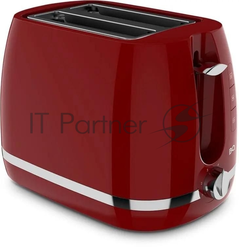 Тостер BQ T1711 Red. Потребляемая мощность: 870Вт, Количество отсеков: 2, Список режимов: Отменить, разогреть, разморозить, Съемный лоток для крошек: Да, Автоматическое центрирование тостов: Да, Контроль степени прожарки тоста: Да, Тип управления (ме