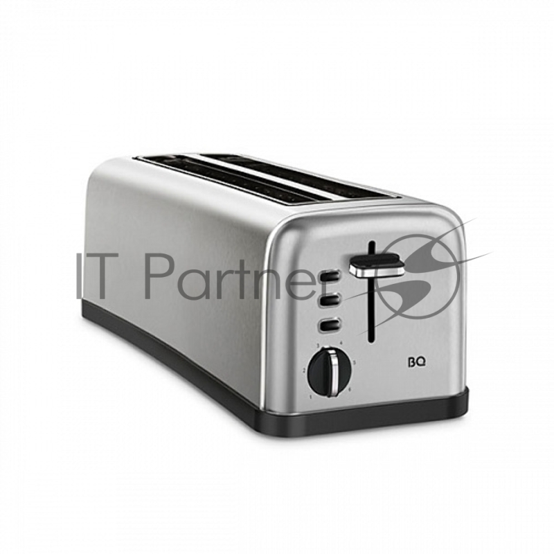 Тостер BQ T2003 Steel-Black, Мощность 1500 Вт, 6 степеней поджаривания, Функция подогрева, разморозки и отмена, Съемный лоток для сбора крошек, Автоматическое центрирование тостов, Подъемник для небольших ломтиков, Индикация включения и режима работы