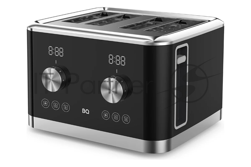 Тостер BQ T4000 Black-Steel, Мощность 1600 Вт, 7 степеней поджаривания, Функция отмена, Съемный лоток для сбора крошек. Автоматическое центрирование тостов, Автоматическое отключение, Отсек для хранения электрошнура, Напряжение сети: 220-240 В, 50-60