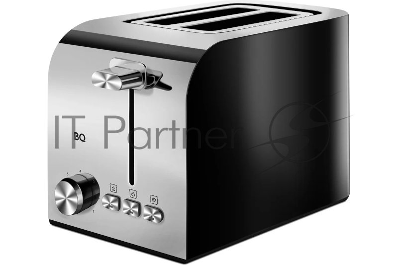 Тостер BQ T2000 Steel-Black, Мощность 850 Вт, 7 степеней поджаривания , Функция подогрева, разморозки и отмена, Съемный лоток для сбора крошек, Автоматическое центрирование тостов, Индикация режима работы, Автоматическое отключение, Корпус из нержаве