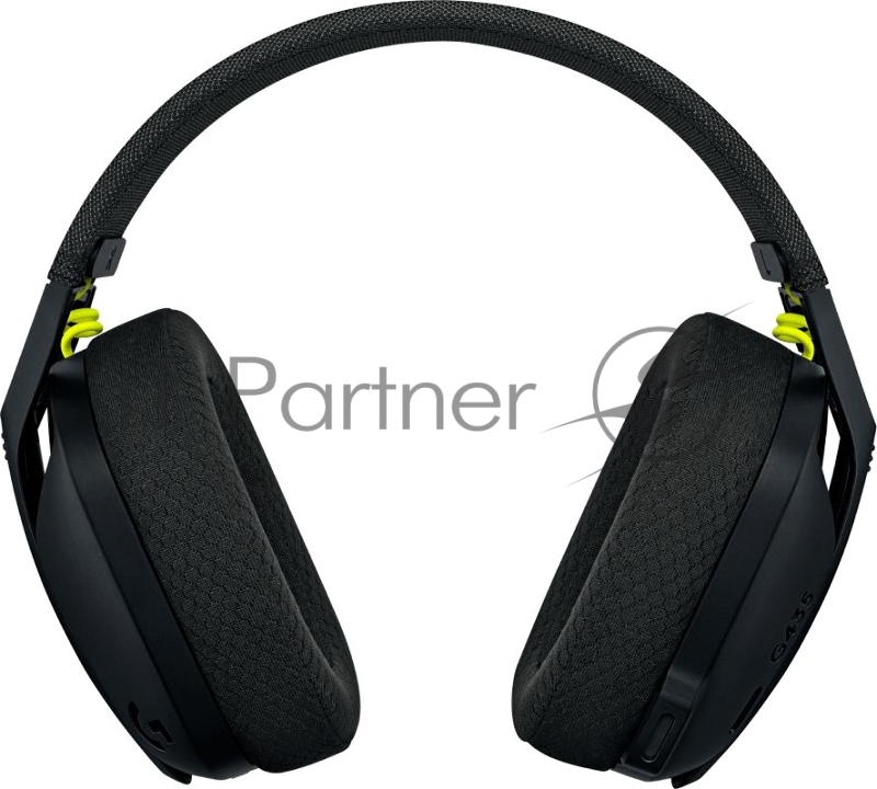 Наушники с микрофоном Logitech G435 Lightspeed черный/желтый мониторные BT/Radio оголовье (981-001052)