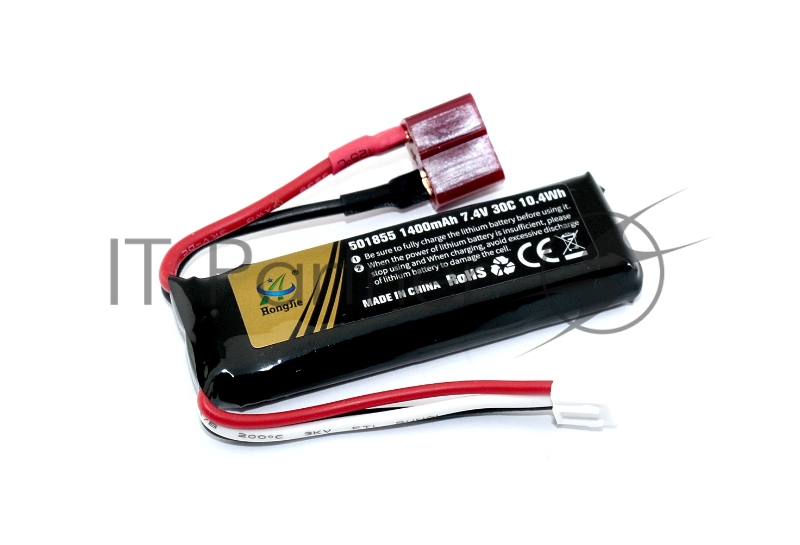 Аккумулятор Li-Pol 7.4v 501855 1400mah разъем T-plug