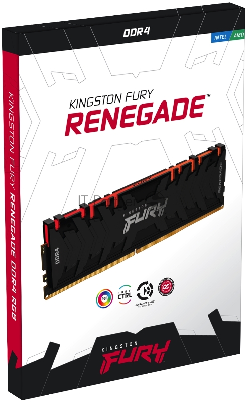 Оперативная память Kingston DRAM 16GB 3200MHz DDR4 CL16 DIMM 1Gx8 FURY Renegade RGB EAN: 740617321784