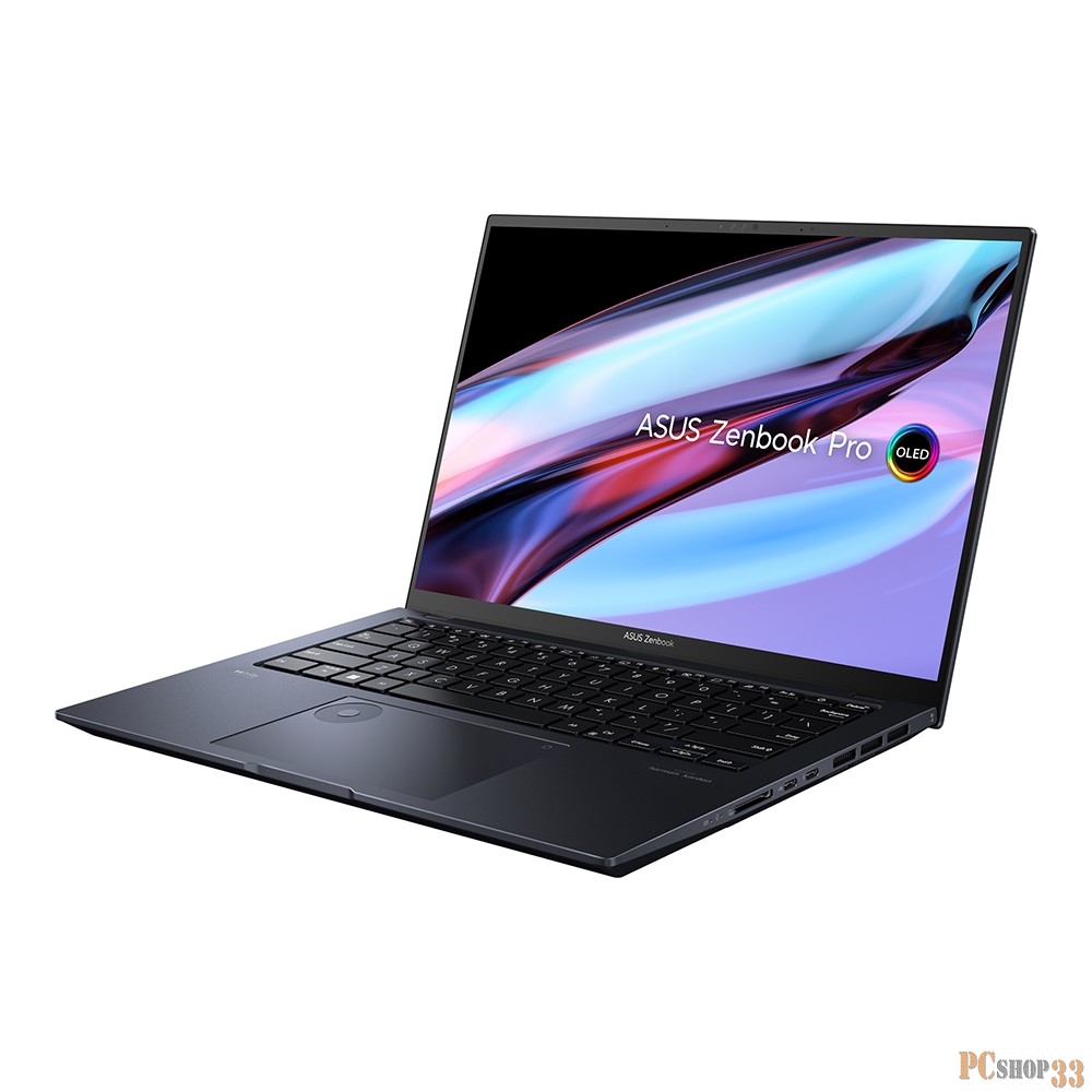 Ноутбук ASUS UX6404VV-P1107X Touch 14.5(2880x1800 OLED 16:10)/Touch/Intel Core i7 13700H(2.4Ghz)/16384Mb/1024PCI GeForce RTX4060(8192Mb)/Cam/BT/WiFi/76 1y/1.65kg/Tech Black/Win11Pro + алюм корп +чехол +стилус +USB-RJ45 ка