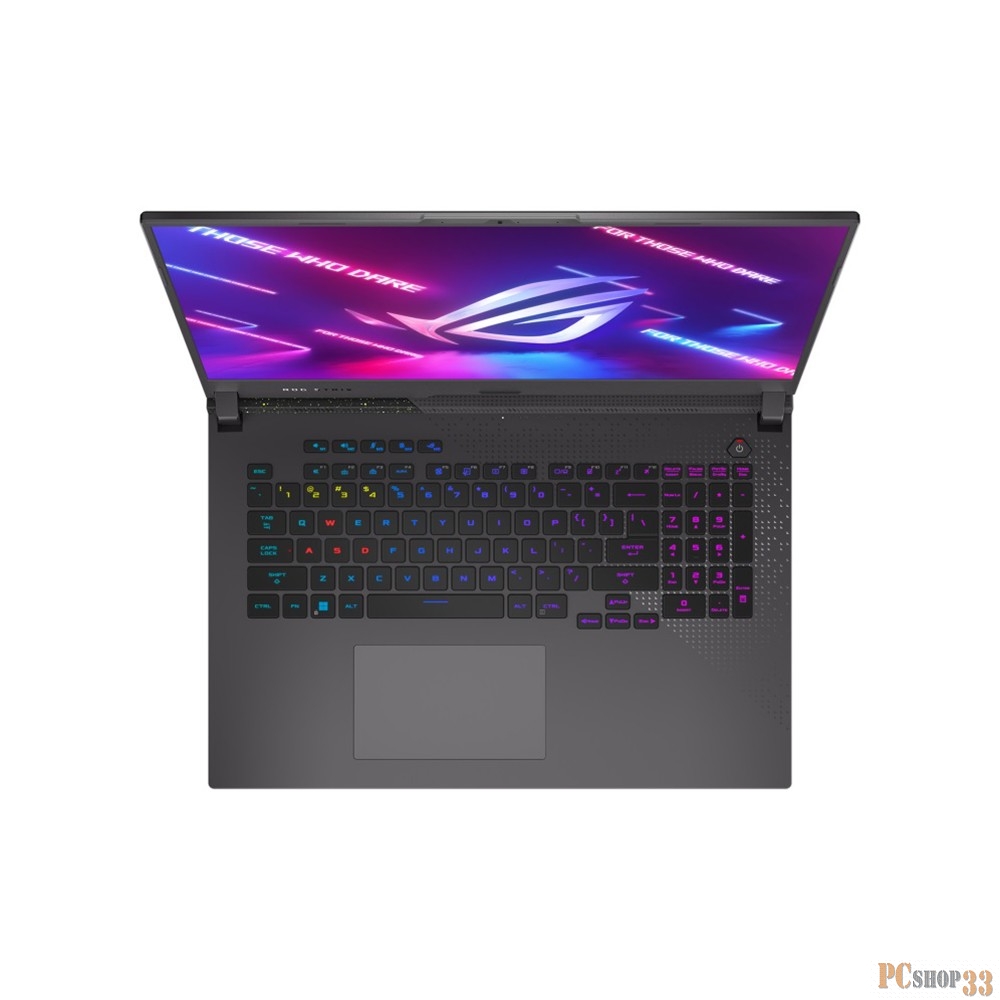 Ноутбук ASUS ROG Strix G17 G713PV-LL080 17.3(2560x1440 (матовый, 240Hz, 3ms) IPS)/AMD Ryzen 9 7845HX(3Ghz)/16384Mb/1024PCISS GeForce RTX4060(8192Mb)/Cam/BT/WiFi/90 1y/2.8kg/Eclipse Gray/DOS