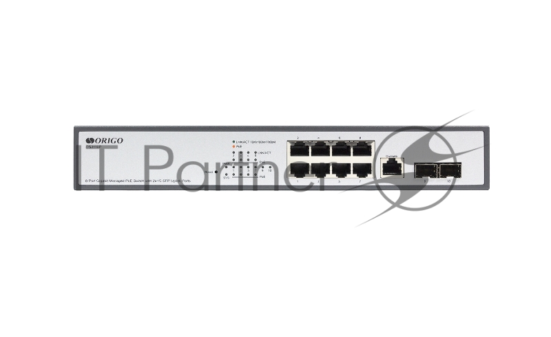 Коммутатор Managed L2 Switch 8x1000Base-T PoE, 2x1000Base-X SFP, PoE Budget 135W, RJ45 Console, 19 w/brackets