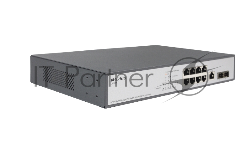 Коммутатор Managed L2 Switch 8x1000Base-T PoE, 2x1000Base-X SFP, PoE Budget 135W, RJ45 Console, 19 w/brackets