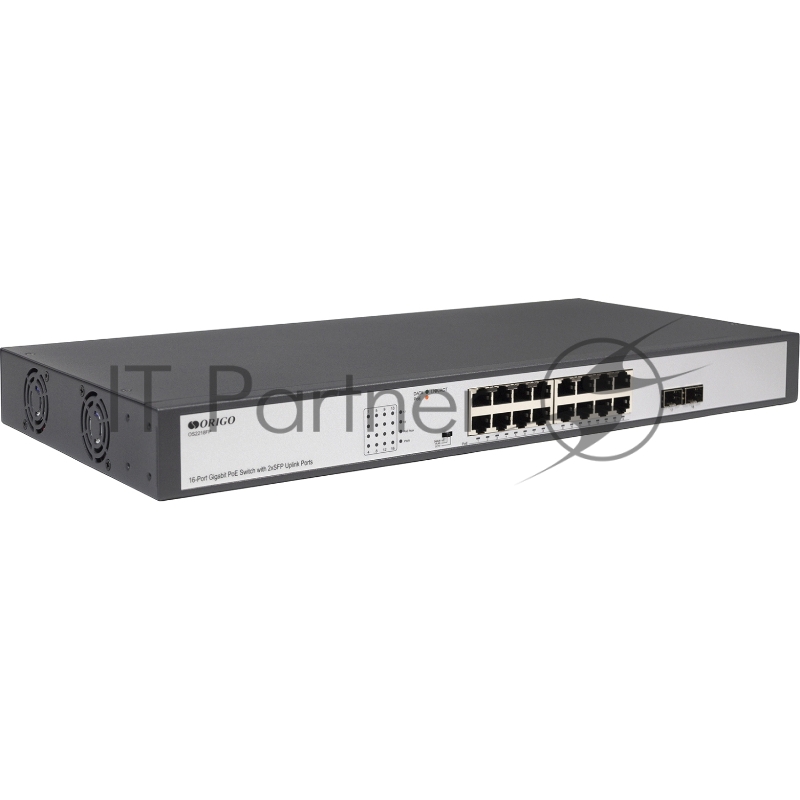 Коммутатор Unmanaged Switch 16x1000Base-T PoE, 2x1000Base-X SFP, PoE Budget 200W, Long-range PoE up to 250m, 19 w/brackets