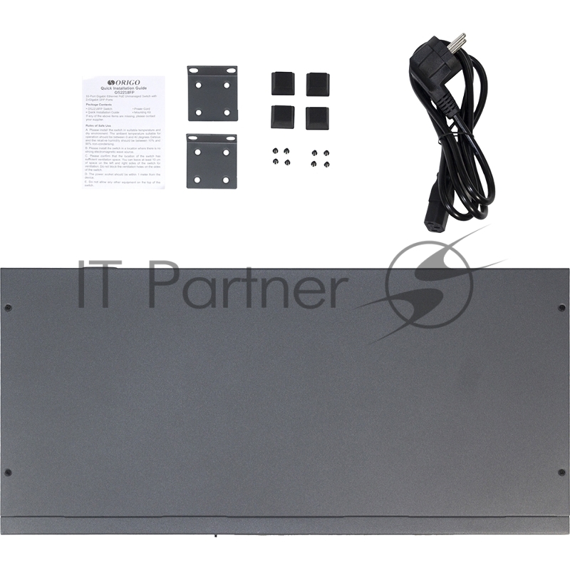 Коммутатор Unmanaged Switch 16x1000Base-T PoE, 2x1000Base-X SFP, PoE Budget 200W, Long-range PoE up to 250m, 19 w/brackets