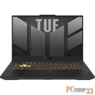 Ноутбук Asus TUF Gaming F17 FX707ZV4-HX076 Core i7 12700H 16Gb SSD512Gb NVIDIA GeForce RTX4060 8Gb 17.3 IPS FHD (1920x1080) noOS grey WiFi BT Cam (90NR0FB5-M004H0)