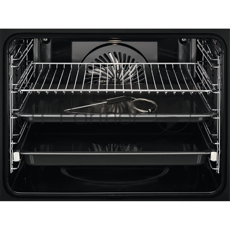 Встраиваемый духовой шкаф AEG С паром, 60 см, 71 л, черный+нержавеющая сталь, термозонд,каталитическая очистка
