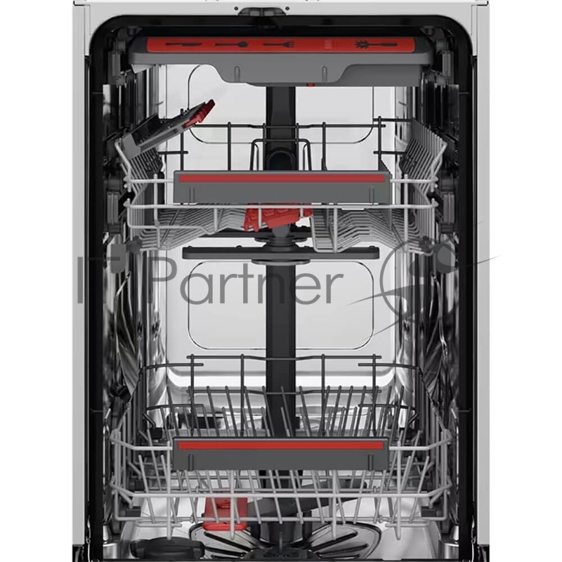 Встраиваемые посудомоечные машины AEG, загрузка на 10 комплектов посуды, сенсорное управление, 7 программ, 44.6x55x82 см, черный цвет, сушка: с открыванием дверцы, индикация на полу: проекция дисплея