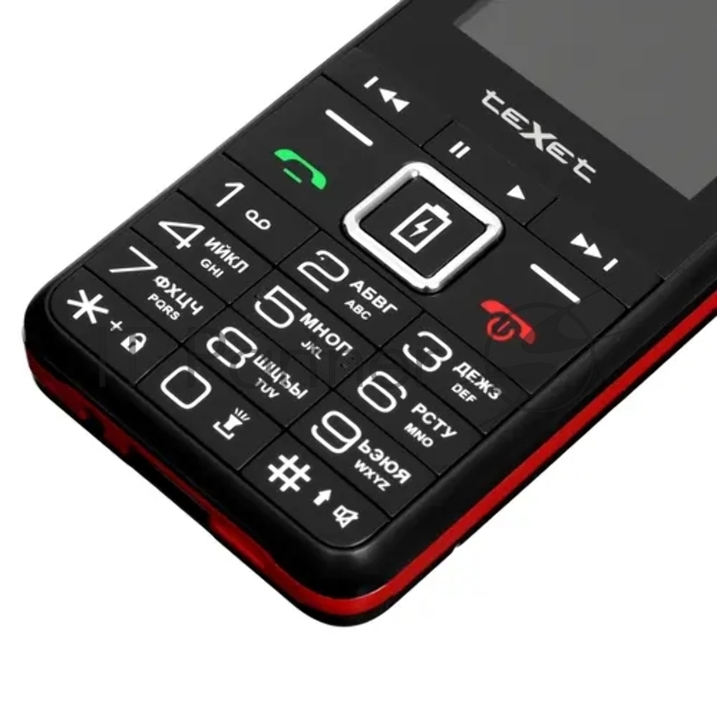 Мобильный телефон teXet TM-D215 цвет черный-красный