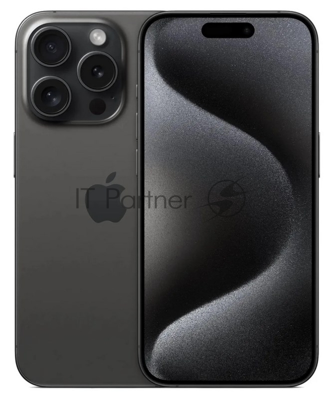 Смартфон Apple A3104 iPhone 15 Pro 128Gb черный титан моноблок 3G 4G 2Sim 6.1 1179x2556 iOS 17 48Mpix 802.11 a/b/g/n/ac/ax NFC GPS Protect