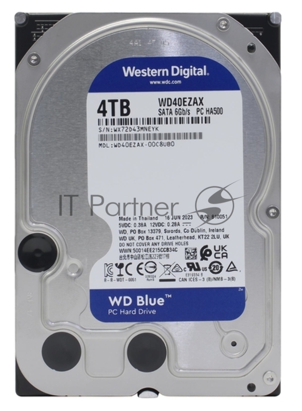Жесткий диск WDC SATA 4TB 6GB/S 256MB BLUE WD40EZAX