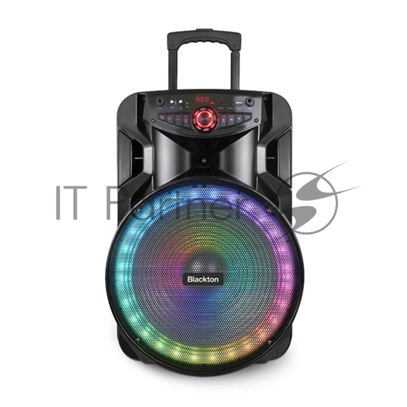 Портативная акустика Blackton Bt PBS2115 Black. Мощность RMS 40 Вт/Батарея 7,4 B, 2200 мAч/ Параметры электропитания 220-240 В,50/60 Гц/ Версия Bluetooth V5,0+BR+EDR+BLE/FM Радио/Зарядное устройства