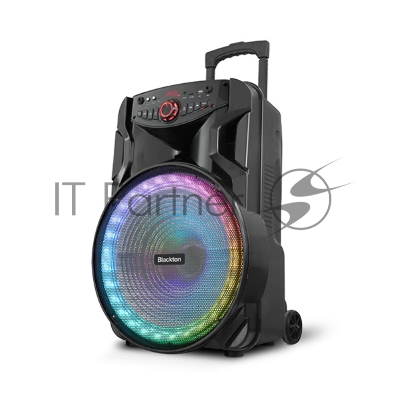 Портативная акустика Blackton Bt PBS2115 Black. Мощность RMS 40 Вт/Батарея 7,4 B, 2200 мAч/ Параметры электропитания 220-240 В,50/60 Гц/ Версия Bluetooth V5,0+BR+EDR+BLE/FM Радио/Зарядное устройства