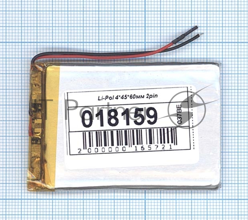 Аккумулятор Li-Pol (батарея) 4*45*60мм 2pin 3.7V/1000mAh
