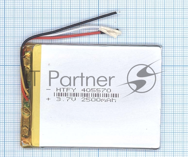Аккумулятор Li-Pol (батарея) 4*55*70мм 3pin 3.7V/2500mAh